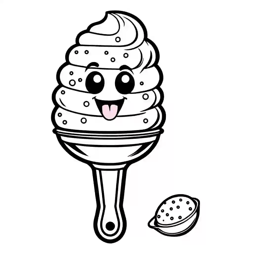 Ice cream scoop coloring pages